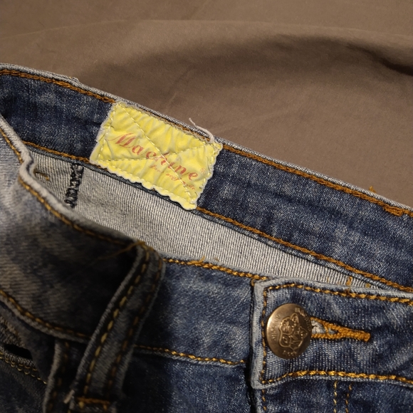 Machine Distressed Style Denim Jeans - Picture 6 of 6